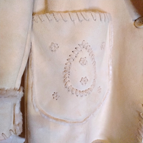 🌺Beautiful London Fog suede like fur lined super soft and warm sz s Sherpa coat - Picture 6 of 17